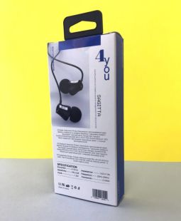 Гарнитура 4you SAGITTA (оплетка Snake) black (от10шт - 10%)