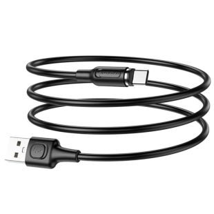Usb-cable Type-C BOROFONE BX41 Amiable 3A 1m (круглый,magnetic) Black