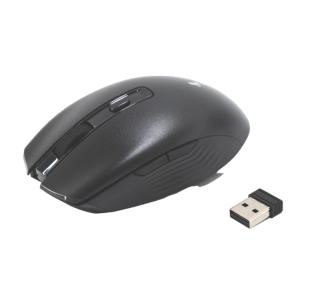 Мышь беспроводная 4you M7 black (Bluetooth 5.0 + 2.4Ггц, 6кн, 800-1600DPI,12мес гар) (от 5шт - 5%)