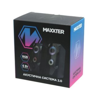 Акустика Maxxter CSP-U002RGB 2.0 (6 Bт) (підсвічування) Black