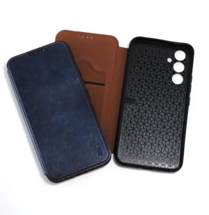 Flip Cover for Samsung A34 ( 5G ) DDU Premium Dark blue ( PU Шкіра ) ( 4you )