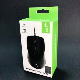 Мышь проводная 4you M1 black (3кн, 1000DPI, 12мес гарантия) (от 5шт - 5%)