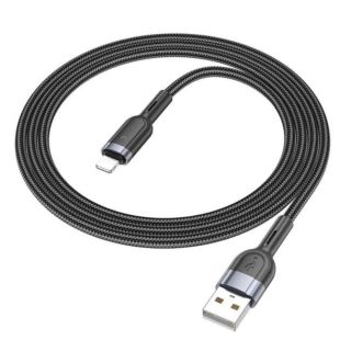 Usb-cable iPhone 5 HOCO U117 1.2m (круглий) Black