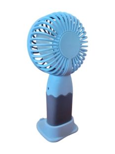 Вентилятор ручний Hello Sumer NO.121 (mini, АКБ, підставка, 1 режим) Blue