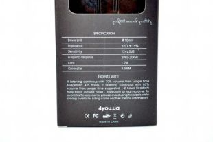 Гарнитура 4you LIBRA (плоский шнур) black