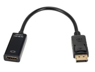 Переходник штекер 4K Display Port - гнездо HDMI с кабелем 25 см