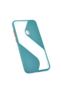 Чохол Xiaomi Redmi 9 Silicon Wave Dark Green / red
