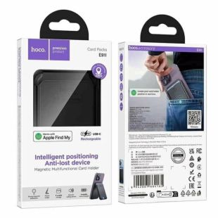 Трекер-держатель магнитный для карт Hoco E91I Black