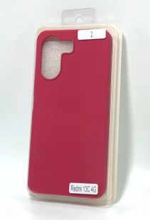 Чехол Xiaomi Redmi 13C(4G) Silicon Original FULL №2 Rose red (4you) (от10шт - 10%) + Спец Цена!