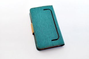 Чохол-книжка 4you Canvas 4,8 "-5,2" SLIDER dark green / brown універсальна Новинка!