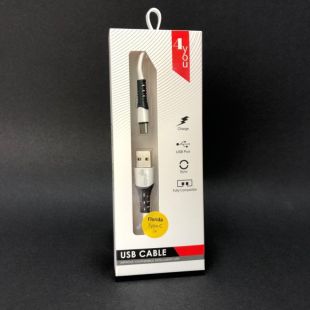 Usb-cable Type-C 4you Florida (2A, silicon, белый) - НОВИНКА!