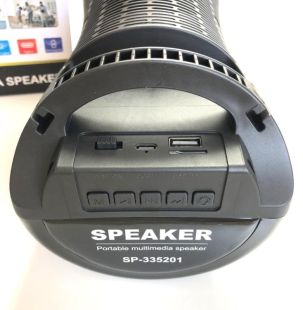 Портативна колонка SP-335201 black (світломузика, 27 см) (від 5шт - 5%)