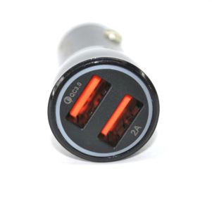 АЗУ 4you B2 (total 5A/25W, QC3, Fast Charger, 2 USB, 3.6-12V) black + iPhone