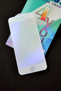 Защитное стекло iPhone 6 Anti Blue Matte White 4you - НОВИНКА! "Акционная цена"