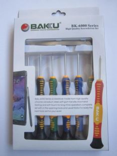 Набір викруток BAKU BK-6000 (Відвертки: T2, T4, T5, T6, "мерс"2.0, навхрест1.7, 2 лопатки) (W)