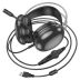 Гарнітура HOCO W109 Plus (мікрофон, LED) (Монітори) Black