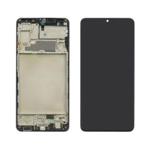 LCD Samsung A22(4G)/A225 (2021) с черным тачскрином + корпусная рамка GH82-25944A Original (M) 