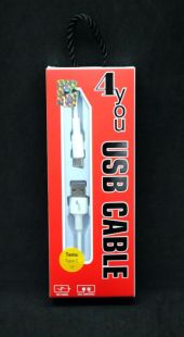 Usb-cable Type-C 4you Tems white (2A) (от10шт - 10%)