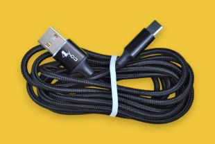 Usb-cable Type-C 4you Rido Fast Charge (2.1A, круглый, ткань, черный, 2М)