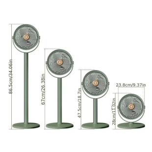 Вентилятор SOLAR FLOOR FAN S39 4в1 (настол/напольный, АКБ,5 скоростей, солнечная панель,Type-C)Black
