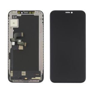 LCD iPhone XS с черным тачскрином + дисплейная рамка (GX - OLED HARD) без упаковки (M) 