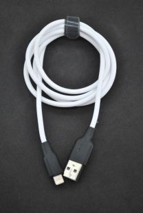 Usb-cable iPhone 5 4you Dnister white (2.4A, Silicon Perfect) - Нова упаковка!