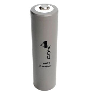 АКБ 18650 4you 2600mAh with metal part (захист від перезаряду)