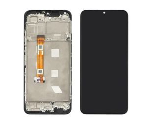 LCD Oppo A17 с чёрным тачскрином + корпусная рамка (М)