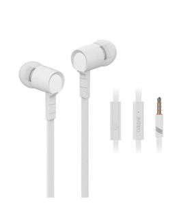 Наушники Celebrat D2 (микрофон, плоский шнур) White
