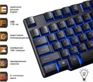 Клавиатура проводная Frime Firefly II USB RUS/UKR (FLK19110)