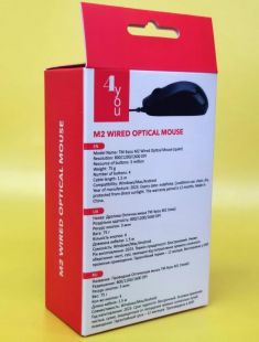 Миша провідна 4you M2 black (Тиха, 4кн, 800-1600DPI, 12міс гарантія) (від 5шт - 5%)