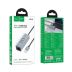 Hub HOCO HB1D 4 порти (USB to USB2.0*3+RJ45) Grey