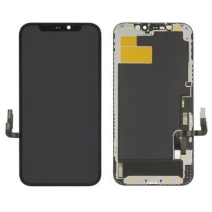LCD iPhone 12 / 12 Pro с черным тачскрином + дисплейная рамка ORIGINAL (переклееное стекло) (M) 