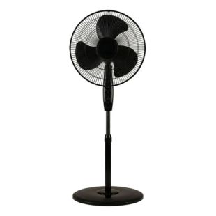 Вентилятор напольный ATLANFA AT-F16-1 (16", 3 скорости,3 лопасти, 4 шт в упак.) Black