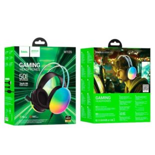 Гарнітура HOCO W109 (мікрофон, LED) (Монітори) Black