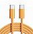 USB-C-cable iPhone 17 ProMax Type-C-Type-C 60W 1m (тканевый) Orange