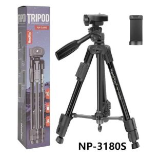 Штатив NeePho NP-3180S (не съемная площадка+держатель/BT-пульт/50-136см) Black