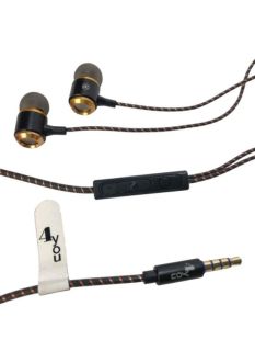 Гарнитура 4you NOVA (3D Sound, Metal, силиконовый шнур) black