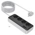 Подовжувач мережевий HOCO AC21 3m (3USB/1 Type-C/4xSocket) Black