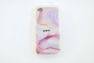Чехол Samsung A40/A405 (2019) Silicon Marble Soft touch бело-розовый "Акционная цена"