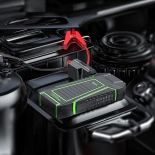 Автомобільний пуско-зарядний пристрій бустер Hoco QS1 10000mAh із ліхтарем black (М)
