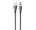 Usb-cable iPhone 5 HOCO U75 Blaze magnetic 3A 1.2m (метал.коннект,круглый,LED) Black