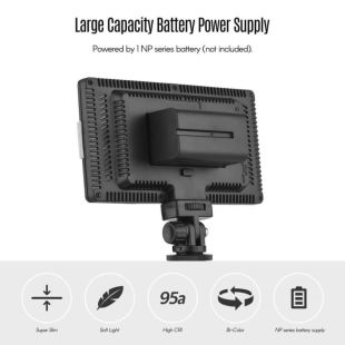 Прямокутне студійне світло LED-416 (8" / 1 АКБ 2200mAh) Black