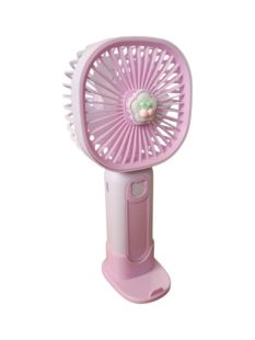 Вентилятор ручной HANDHELD FAN H137-12  Pink (подставка для телефона, 3 режима, Type-C)