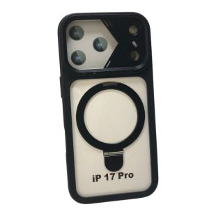 Чехол iPhone 17Pro/18Pro Silicon Armor MagSafe Holder Black