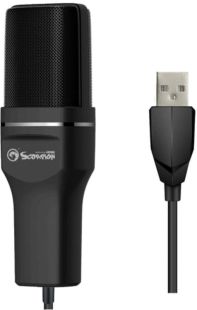 Микрофон MARVO MIC-03 (LED, трипод) Black