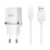 СЗУ-USB HOCO C12 Smart 2.4A 2 Usb + кабель Micro USB White