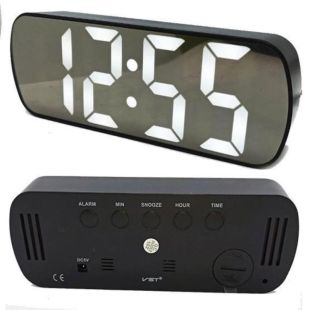Настольные часы VST-895Y-6 (белая подсветка, от сети) Black